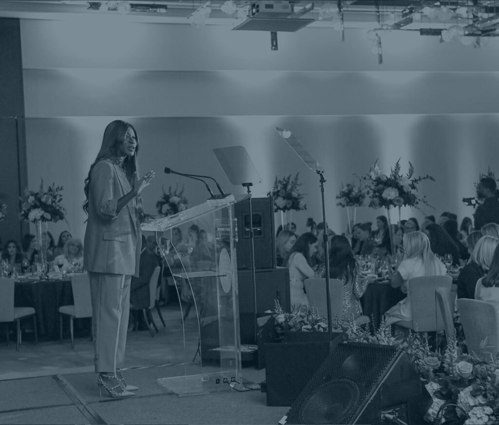 Elise Ahenkorah, Founder, Lead Strategist and Speaker of Inclusion Factor speaking at the Women Empowerment Awards